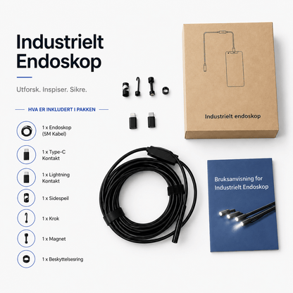 ProScope - Profesjonelt inspeksjonskamera med endoskop