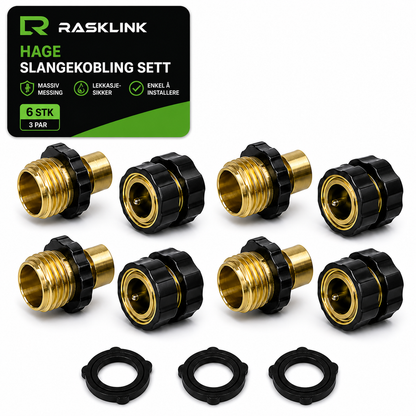 RaskLink - Hurtigkoblingssett for hageslange