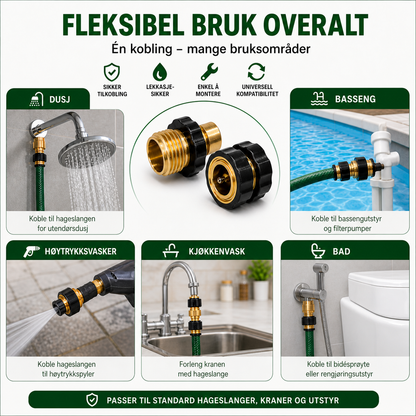 RaskLink - Hurtigkoblingssett for hageslange