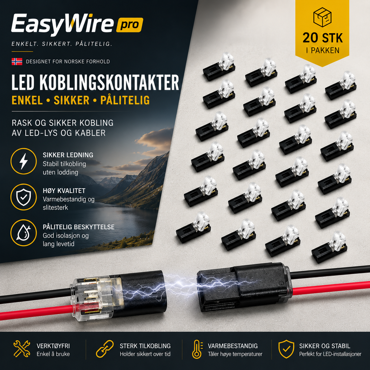 EasyWire Pro™: Den raskeste og mest sikre verktøyfrie kablingsløsningen for gjør-det-selv-prosjekter