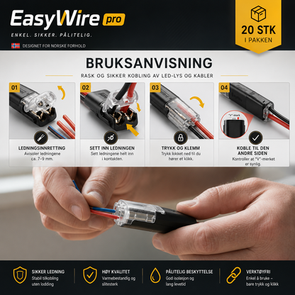 EasyWire Pro™: Den raskeste og mest sikre verktøyfrie kablingsløsningen for gjør-det-selv-prosjekter