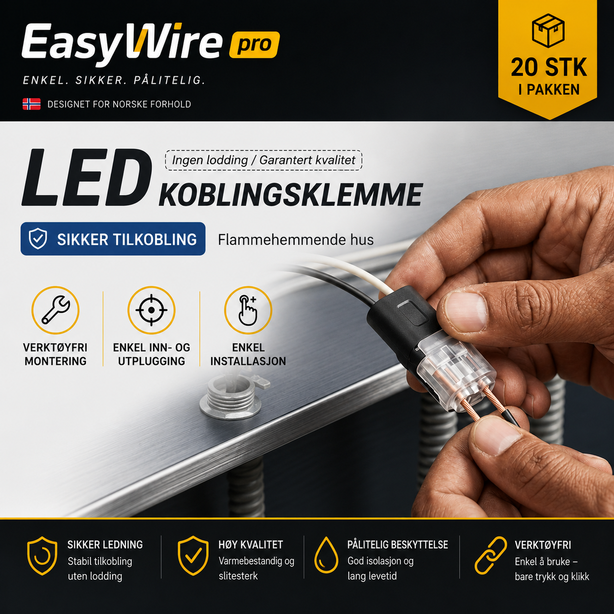 EasyWire Pro™: Den raskeste og mest sikre verktøyfrie kablingsløsningen for gjør-det-selv-prosjekter
