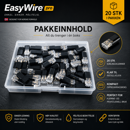 EasyWire Pro™: Den raskeste og mest sikre verktøyfrie kablingsløsningen for gjør-det-selv-prosjekter