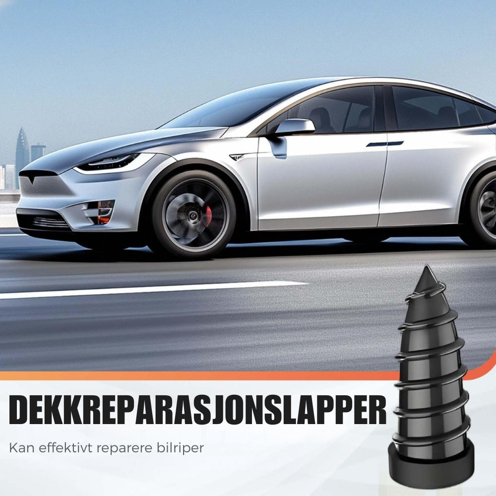 TireSnap – Selvbetjent dekkreparasjonssett med gummispiker for slangeløse dekk
