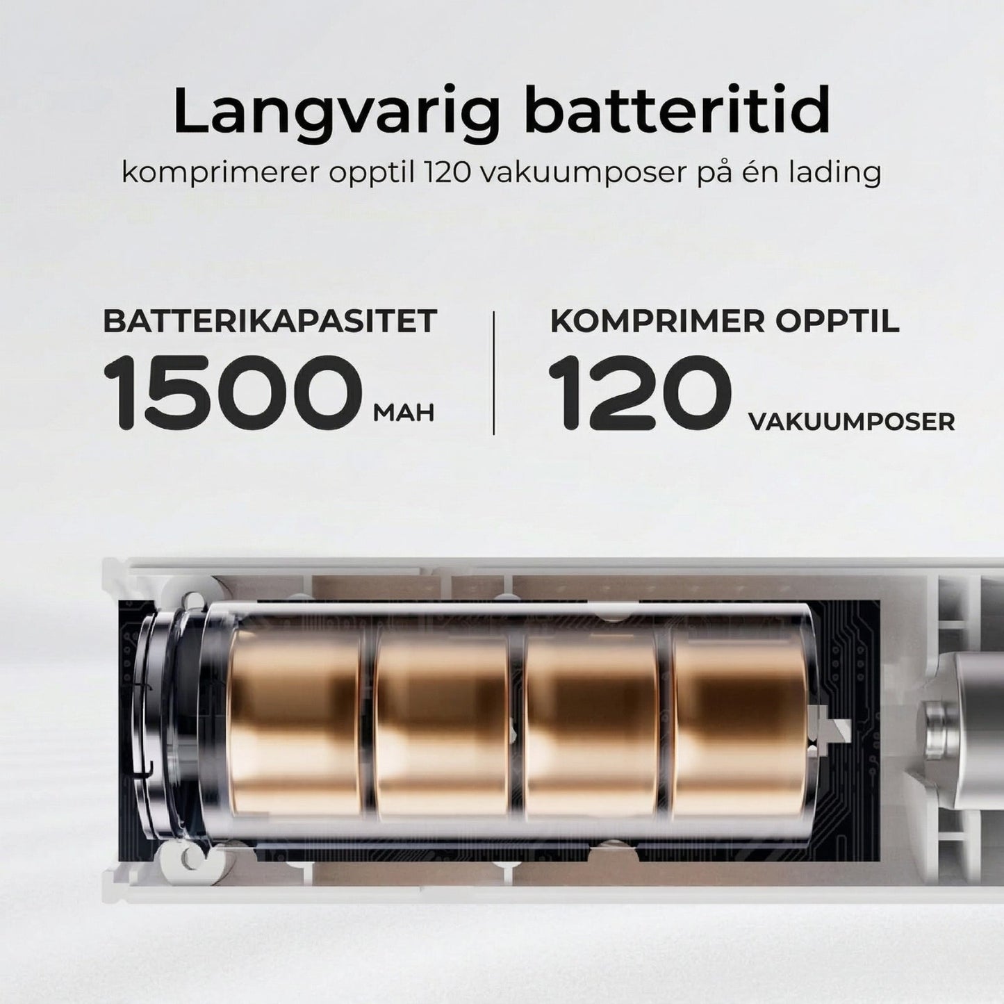 TurboVac Pro™ - 9 vakuumposer + oppladbar pumpe – perfekt for reise